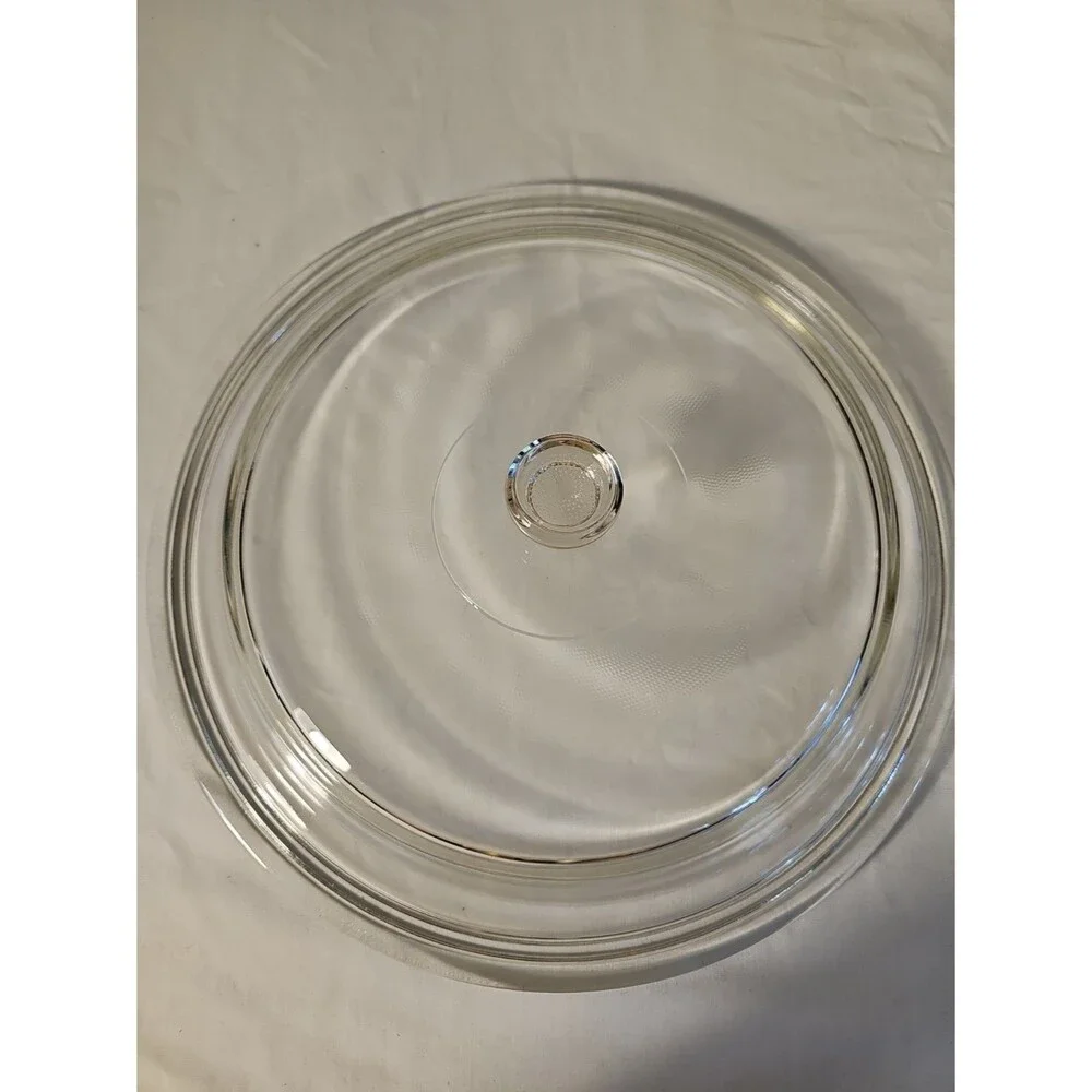 Vintage Clear Glass Lid Large Casserole/Pan Mexico 11.50” Inside 12.25” Outside